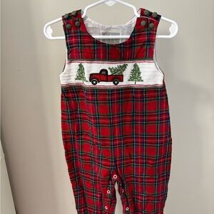 Christmas smocked with Truck Design